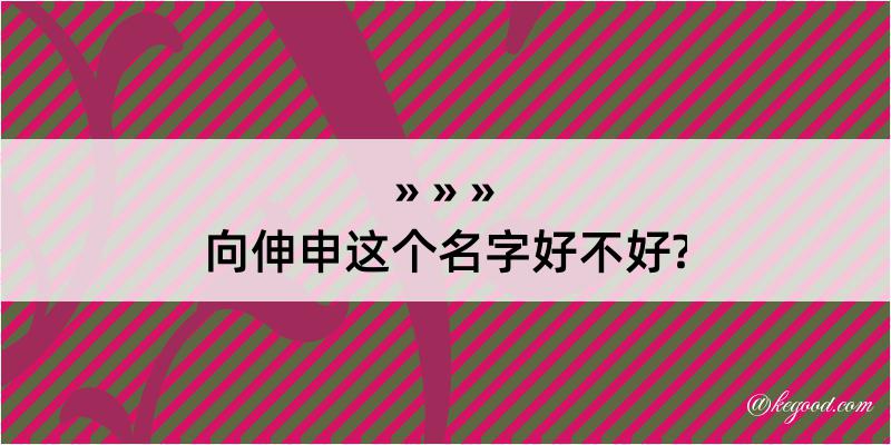 向伸申这个名字好不好?