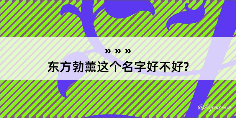 东方勃薰这个名字好不好?