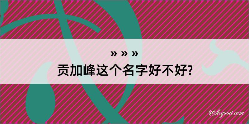 贡加峰这个名字好不好?