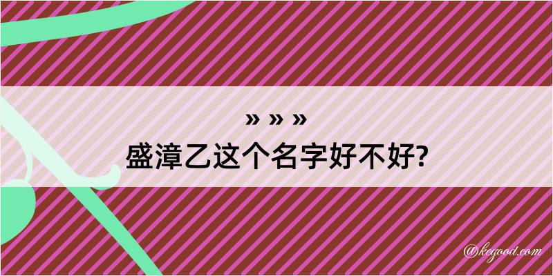 盛漳乙这个名字好不好?