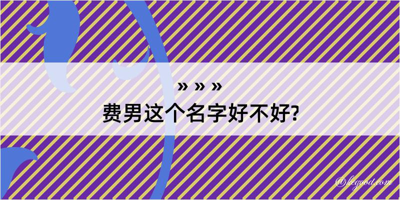 费男这个名字好不好?