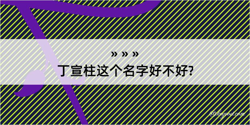 丁宣柱这个名字好不好?