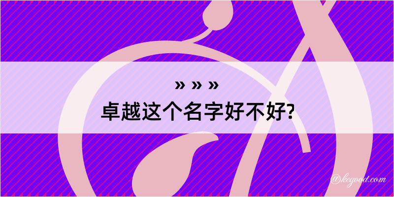 卓越这个名字好不好?