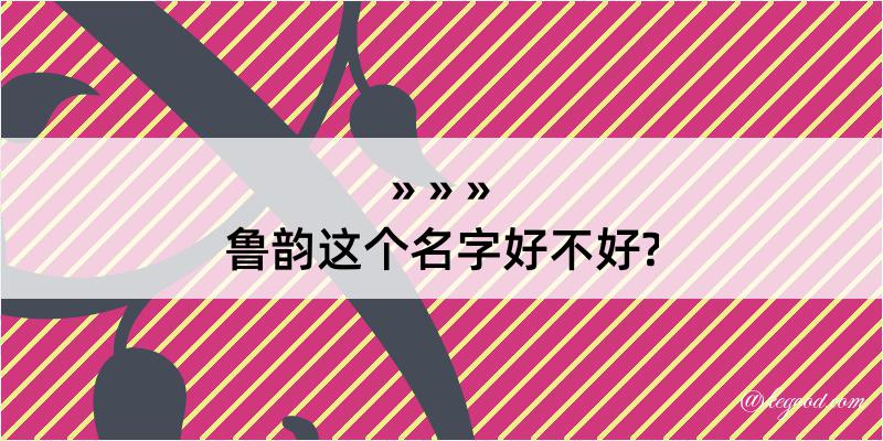 鲁韵这个名字好不好?