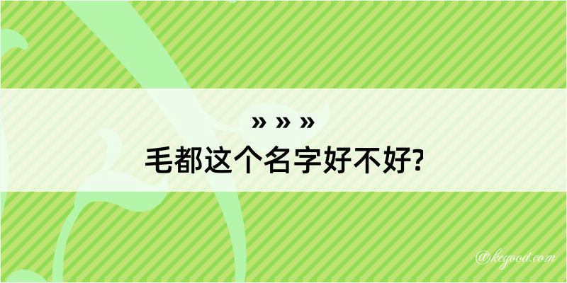 毛都这个名字好不好?