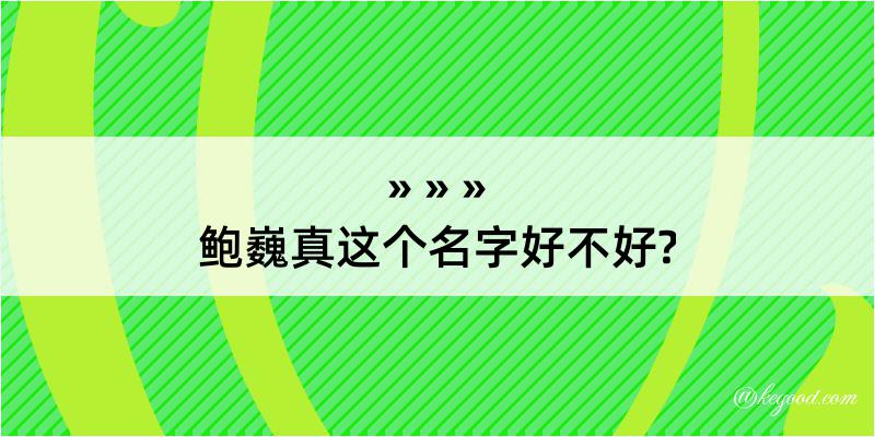 鲍巍真这个名字好不好?