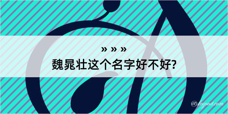 魏晁壮这个名字好不好?