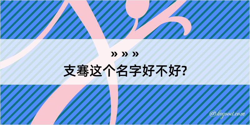 支骞这个名字好不好?