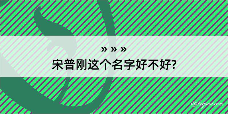 宋普刚这个名字好不好?