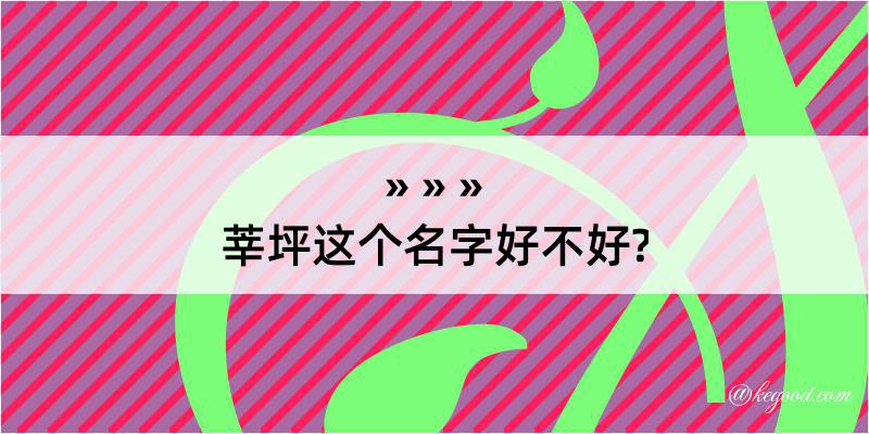 莘坪这个名字好不好?