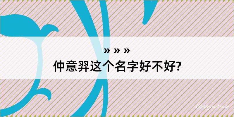 仲意羿这个名字好不好?