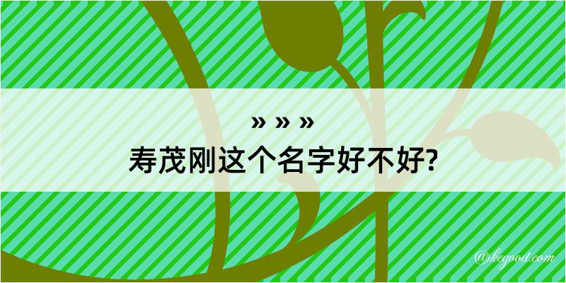 寿茂刚这个名字好不好?