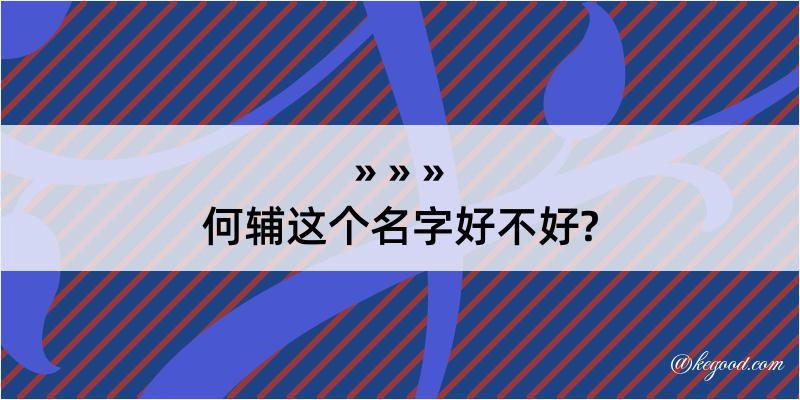 何辅这个名字好不好?