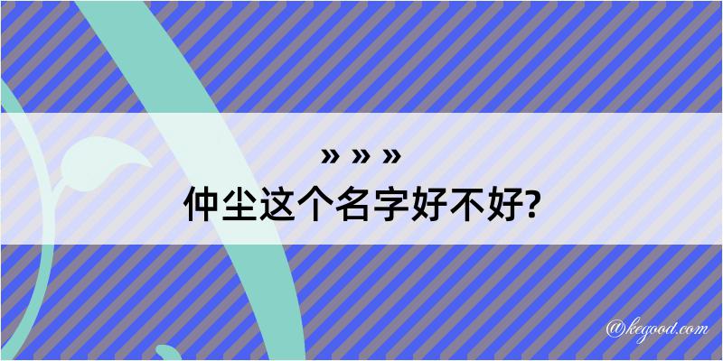 仲尘这个名字好不好?