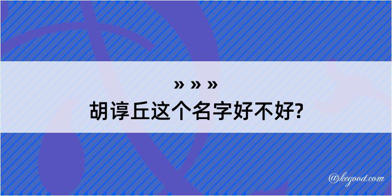 胡谆丘这个名字好不好?