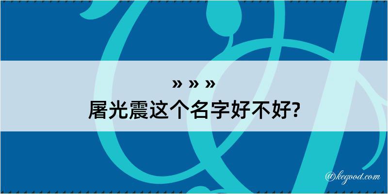 屠光震这个名字好不好?