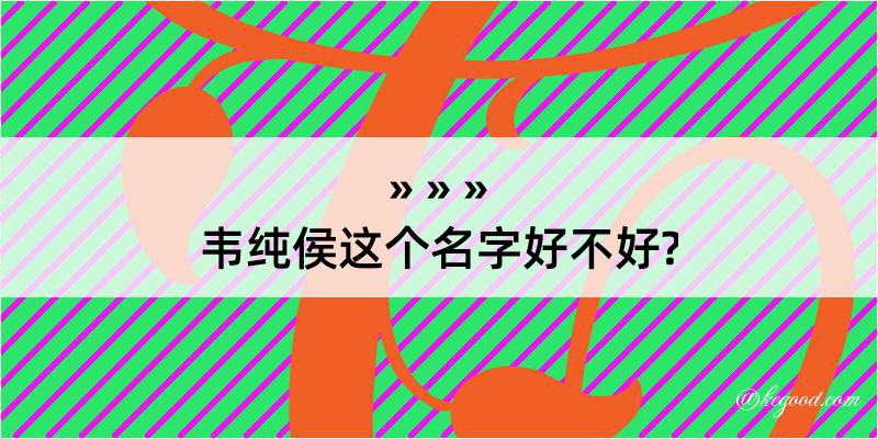 韦纯侯这个名字好不好?