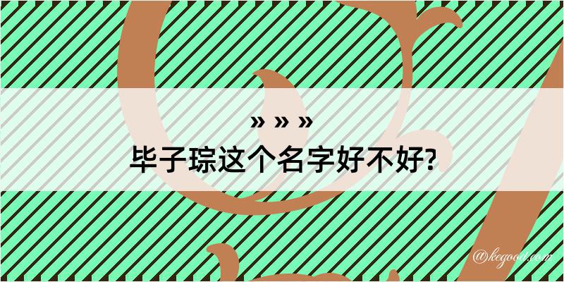 毕子琮这个名字好不好?