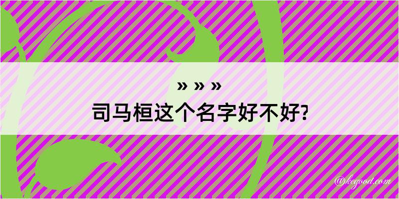 司马桓这个名字好不好?