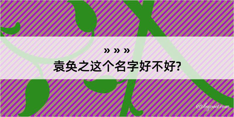 袁奂之这个名字好不好?