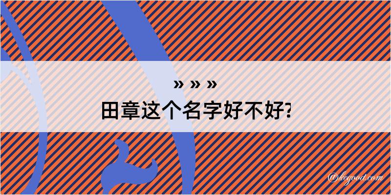 田章这个名字好不好?