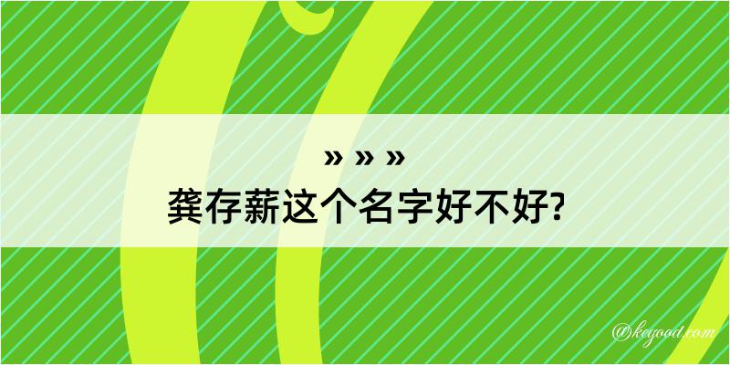 龚存薪这个名字好不好?