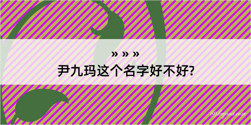 尹九玛这个名字好不好?