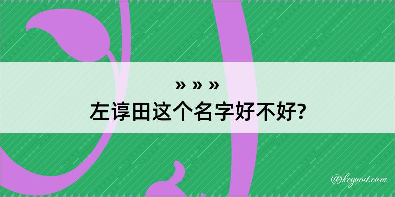 左谆田这个名字好不好?