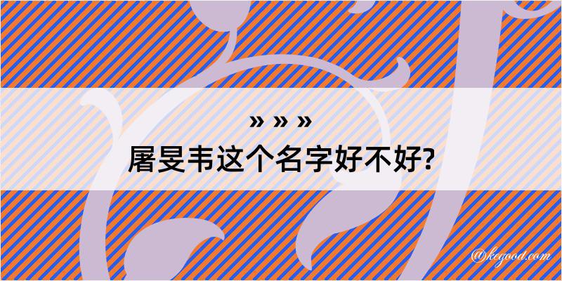 屠旻韦这个名字好不好?