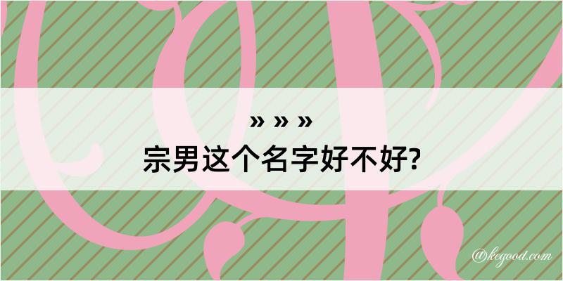 宗男这个名字好不好?