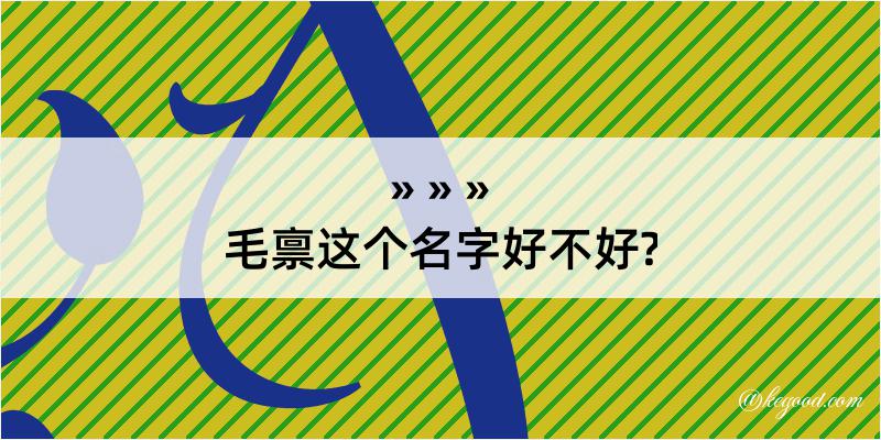 毛禀这个名字好不好?