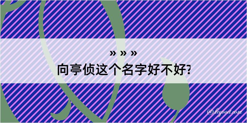 向亭侦这个名字好不好?