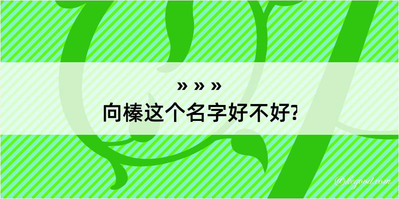 向榛这个名字好不好?