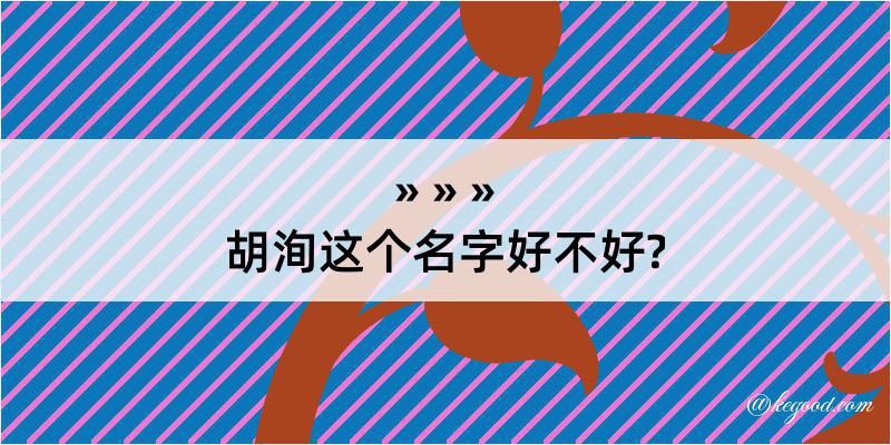 胡洵这个名字好不好?