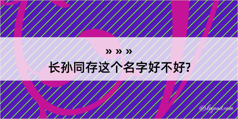 长孙同存这个名字好不好?