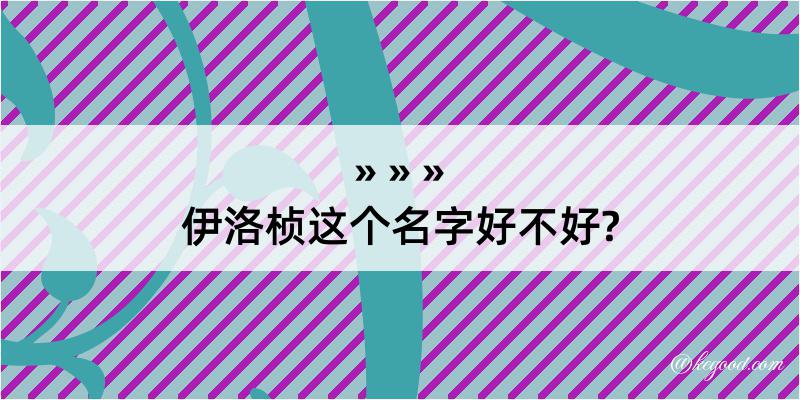 伊洛桢这个名字好不好?