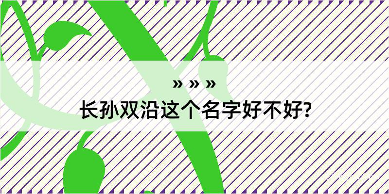 长孙双沿这个名字好不好?