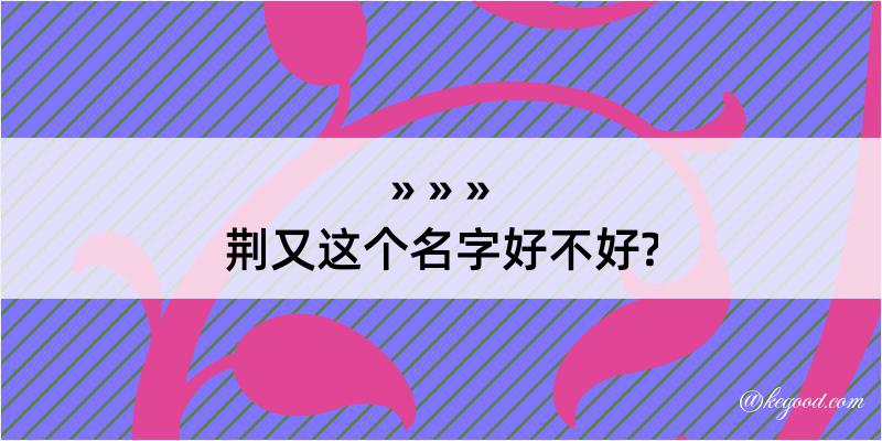 荆又这个名字好不好?