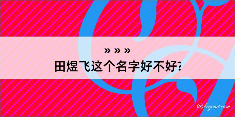 田煜飞这个名字好不好?