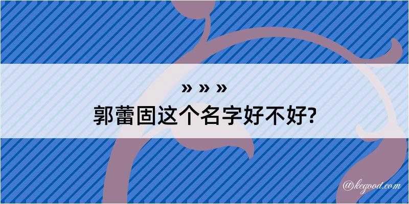 郭蕾固这个名字好不好?