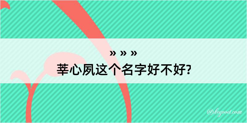 莘心夙这个名字好不好?