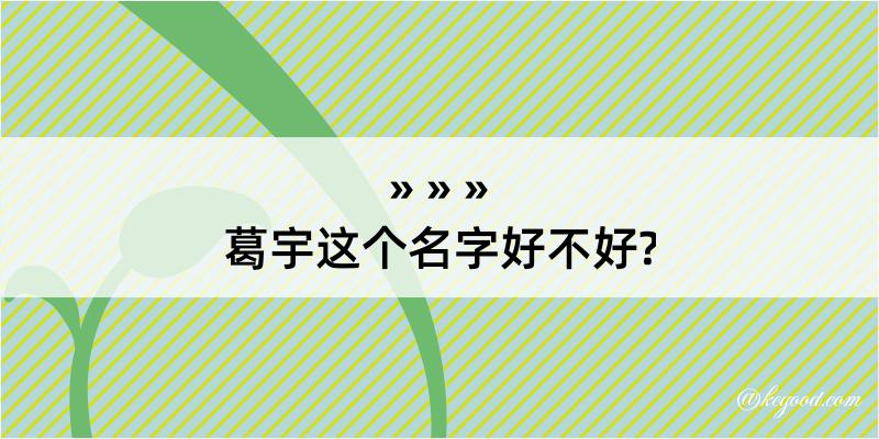 葛宇这个名字好不好?