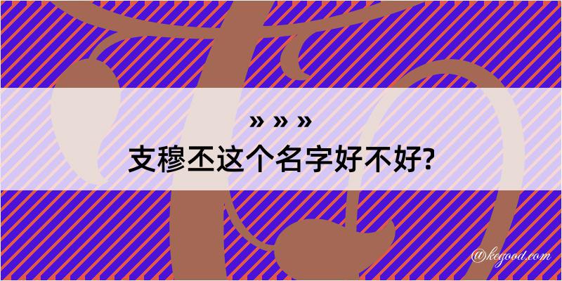 支穆丕这个名字好不好?