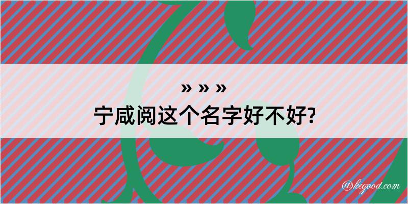 宁咸阅这个名字好不好?