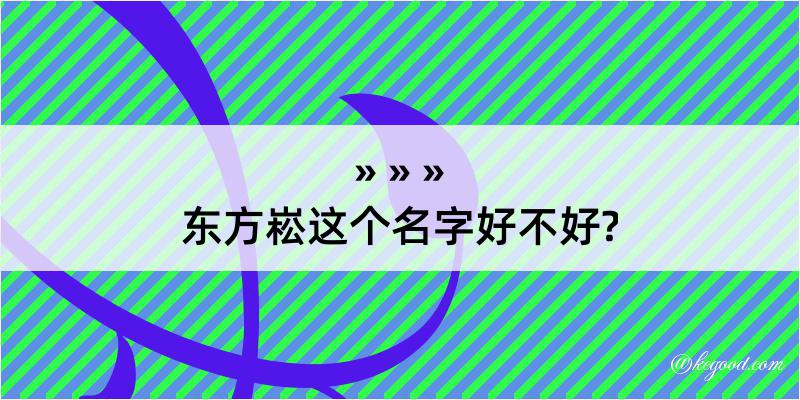 东方崧这个名字好不好?