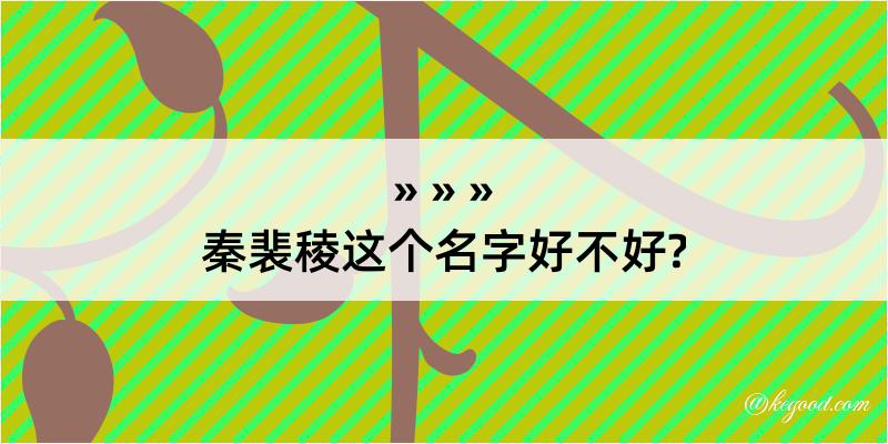 秦裴稜这个名字好不好?