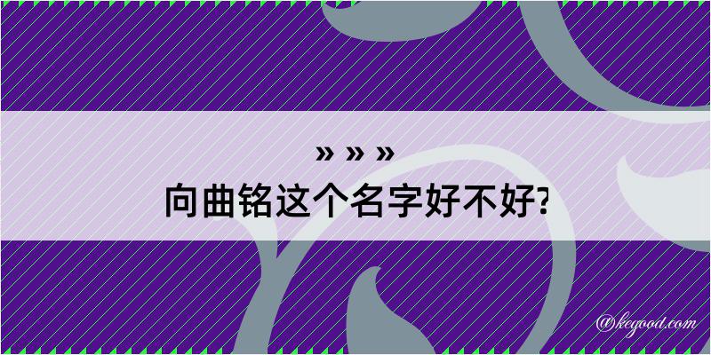 向曲铭这个名字好不好?