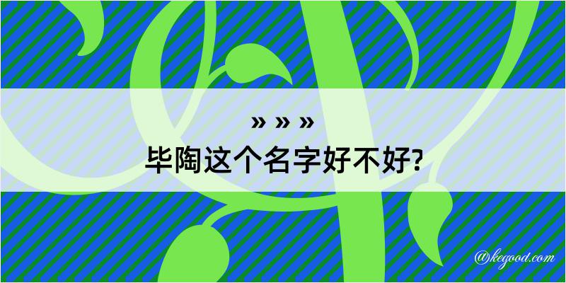 毕陶这个名字好不好?