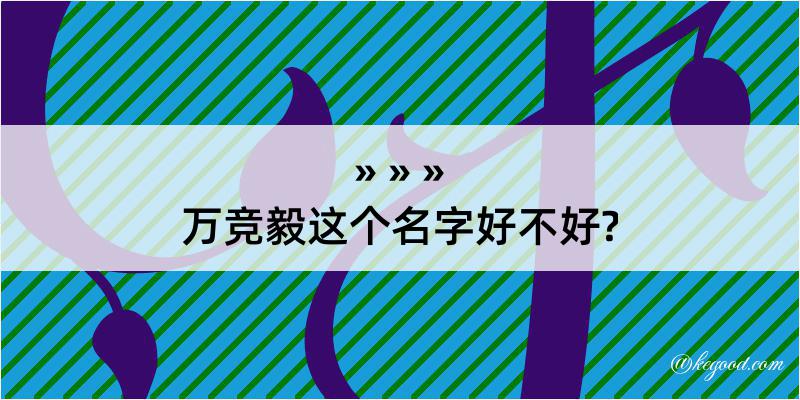 万竞毅这个名字好不好?