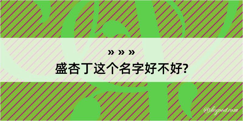 盛杏丁这个名字好不好?